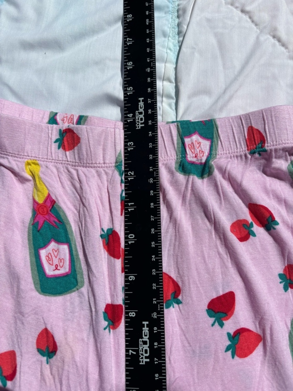 Pink Strawberry-Print Women's Pajama Set with Bottle Motif - Picture 7 of 10